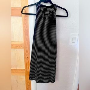 Black and white Striped Swim/active dress